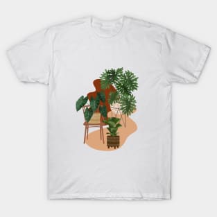 Abstract House Plants, Bohemian Plant Composition 3 T-Shirt